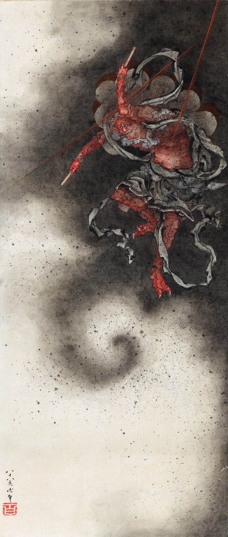 Dieu du tonnerre - Hokusai