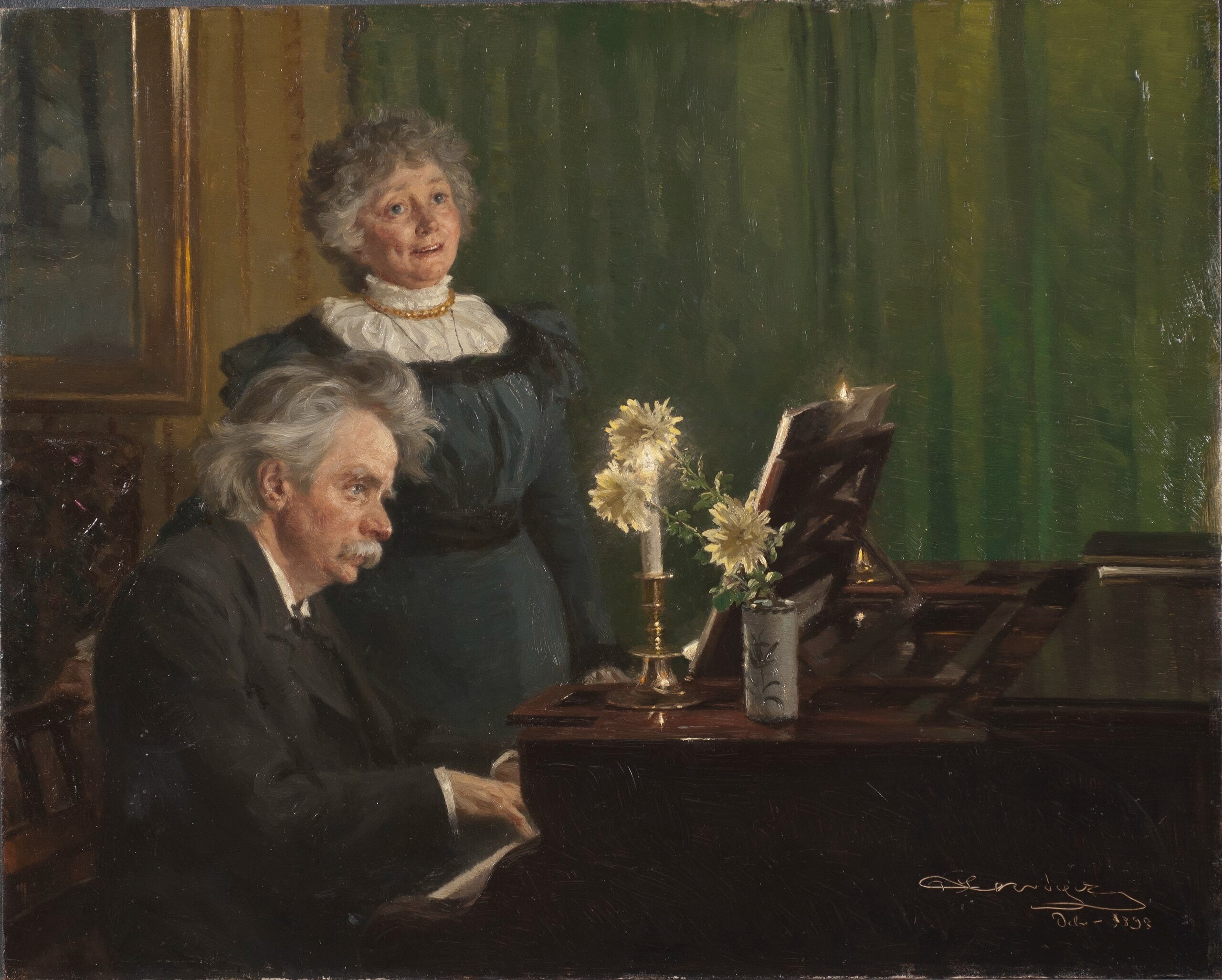 Edvard Grieg vaimonsa kanssa - Peder Severin Krøyer