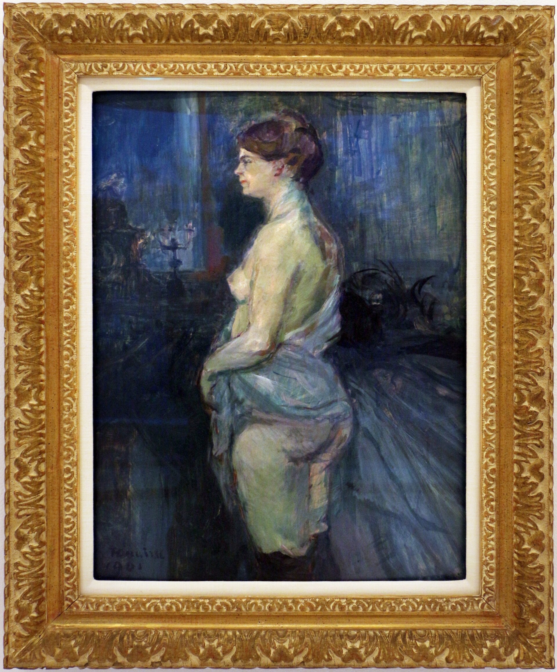 Nainen, joka kääräisee paitansa - Henri de Toulouse-Lautrec