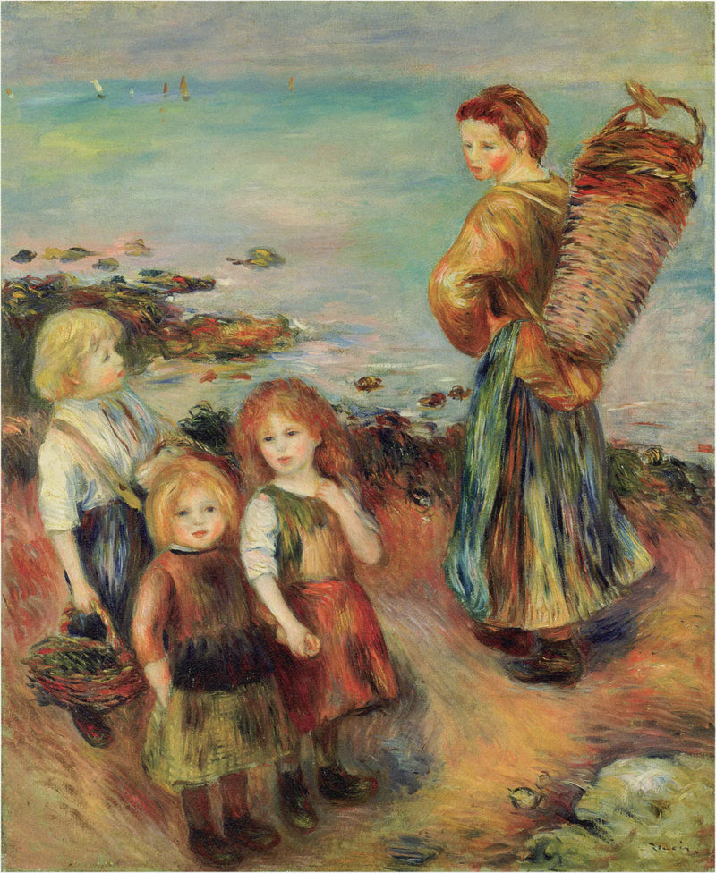 Tytöt simpukoita kalastamassa - Pierre-Auguste Renoir