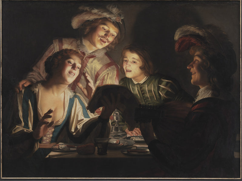 Musiikkiryhmä kynttilänvalossa - Gerrit van Honthorst