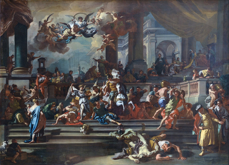 Héliodore temppelistä karkotettu - Francesco Solimena