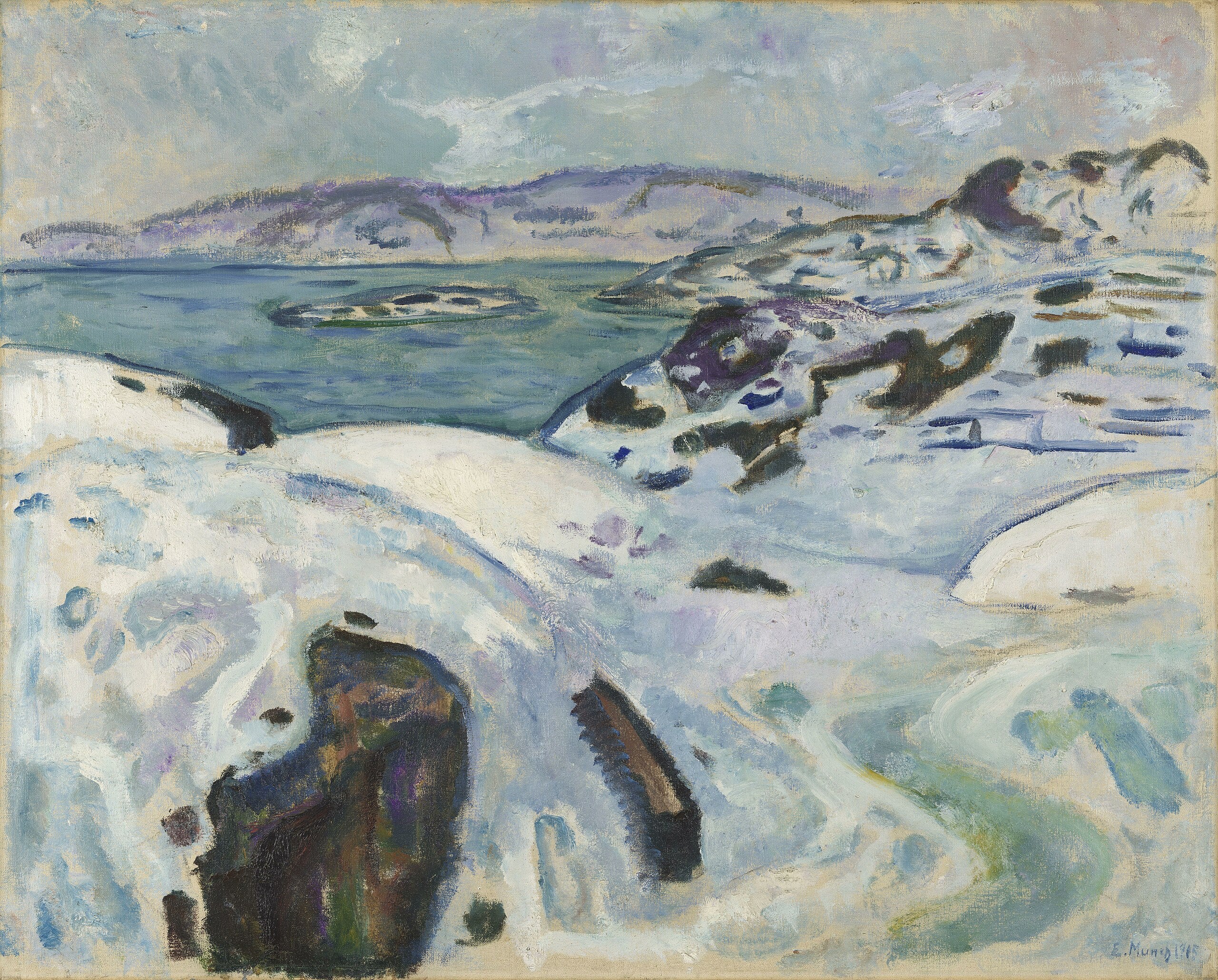 Talvi rannikolla - Edvard Munch