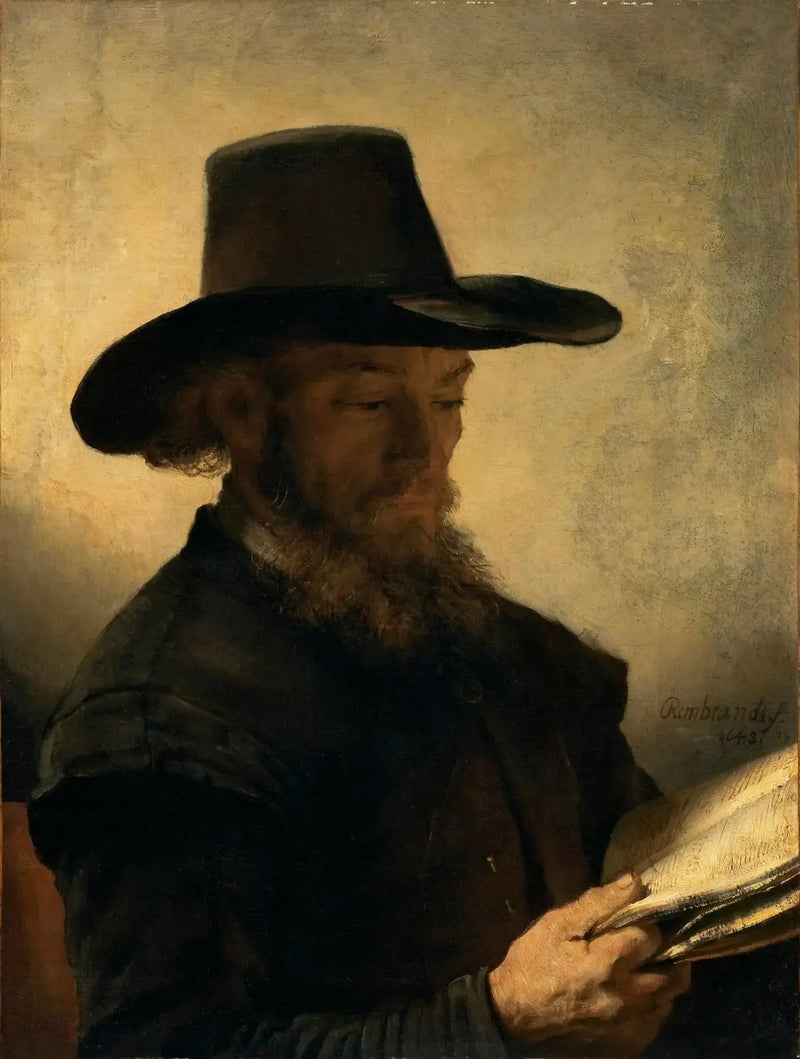 Mies lukemassa - Rembrandt