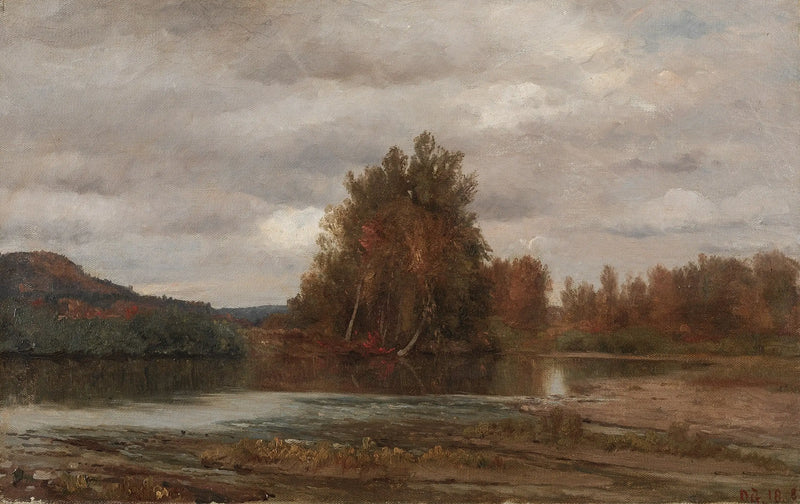 Harmaapäivä Esopusilla - Jasper Francis Cropsey
