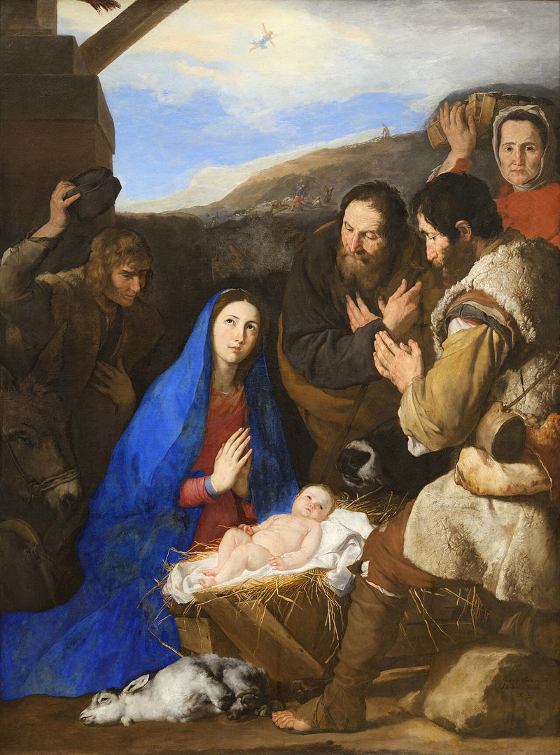 Betlehemin paimenien ylistys - Jusepe de Ribera