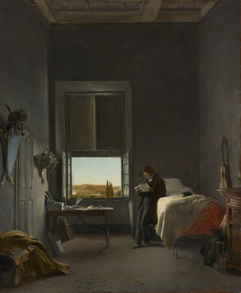 L'Artiste dans sa chambre à la Villa Médicis - Léon Cogniet