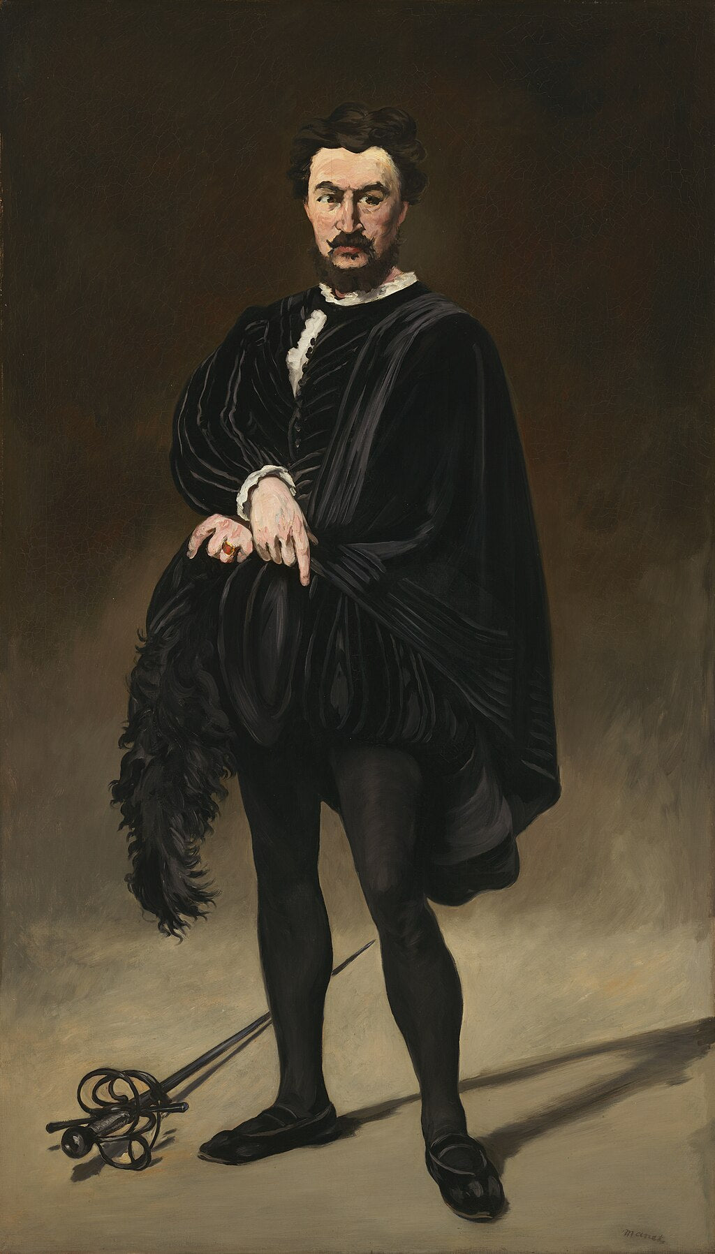 Reproduction du tableau « L'acteur tragique: Rouvière dans le rôle de Hamlet - Édouard Manet » par Alpha Reproduction en peinture à l’huile