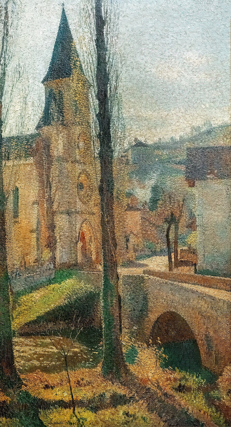 L'église de Labastide-du-Vert et le pont - Henri-Jean Guillaume Martin