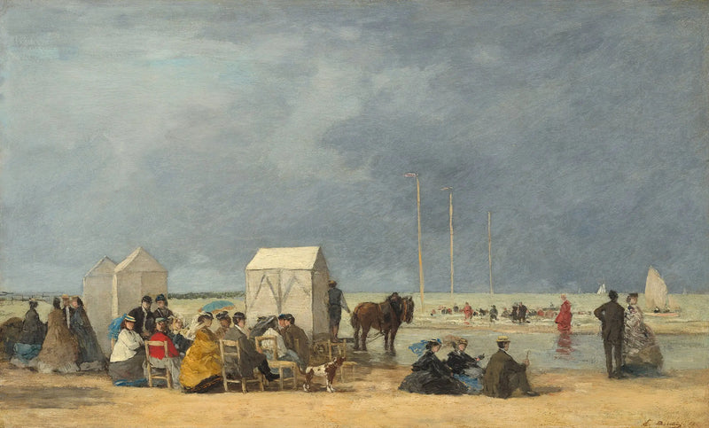 Kylvyn aika Deauvillessa - Eugène Boudin