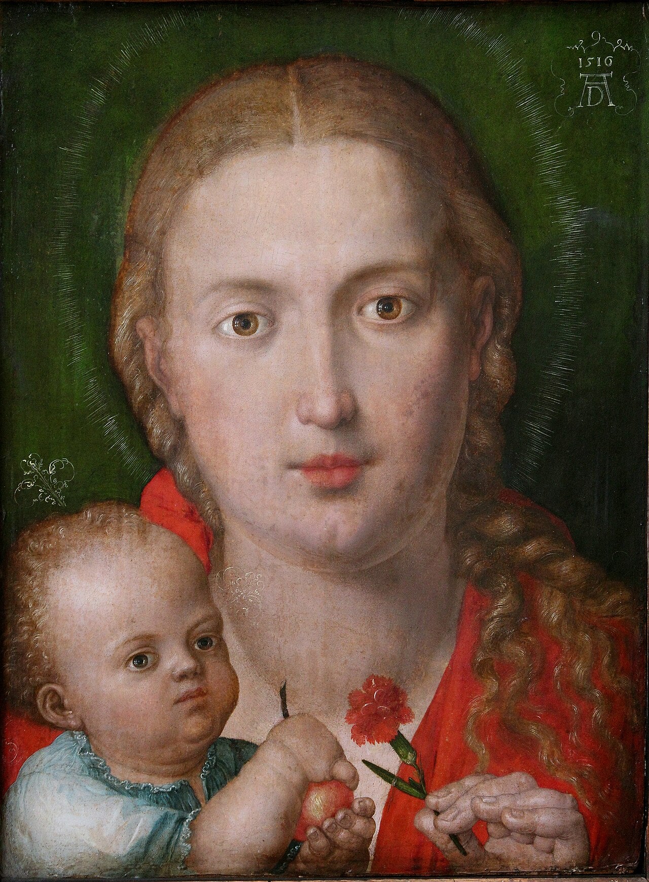 Neitsyt ja neilikka - Albrecht Dürer
