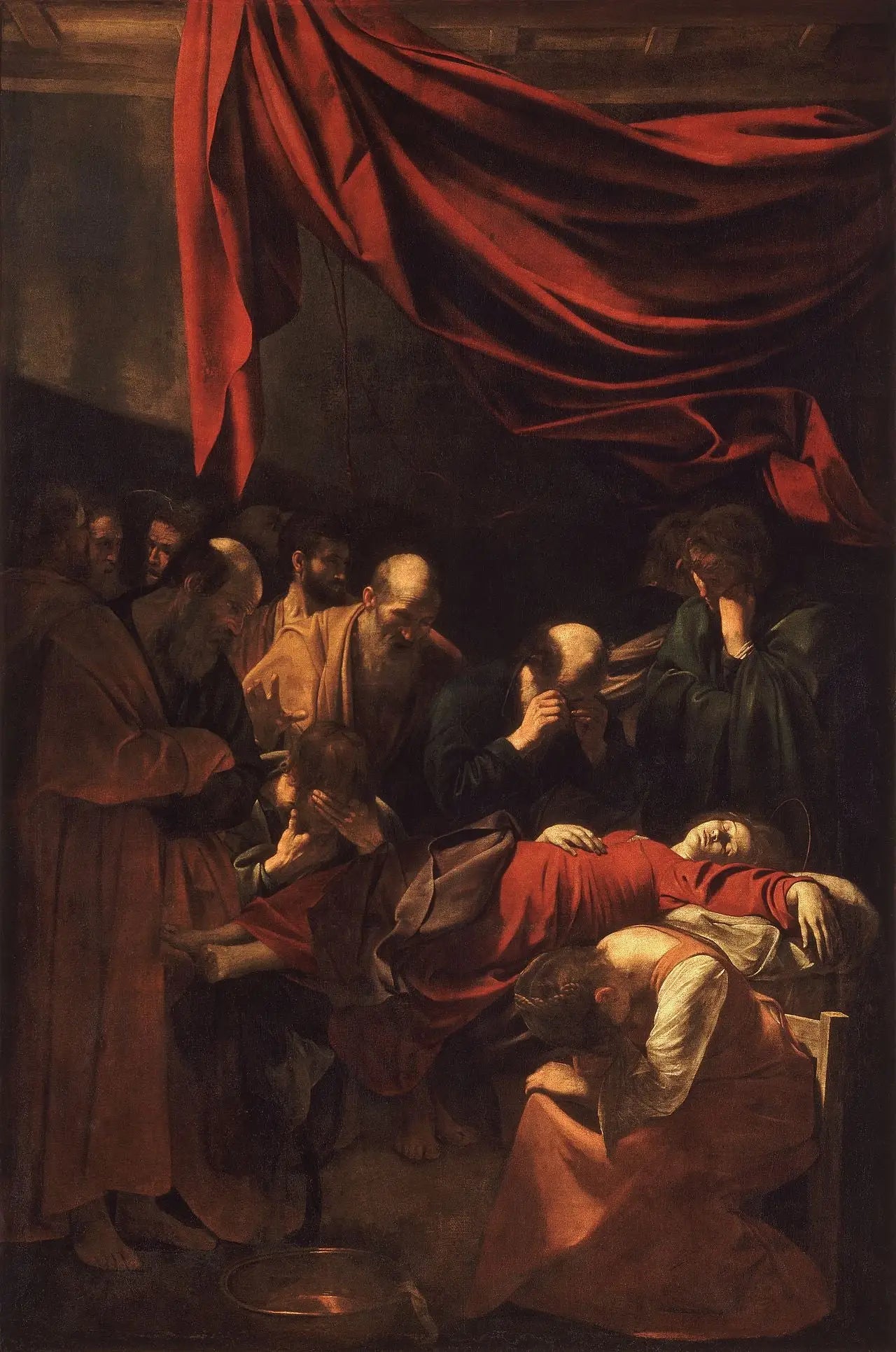 Reproduction du tableau « La Mort de la Vierge - Le Caravage » par Alpha Reproduction en peinture à l’huile
