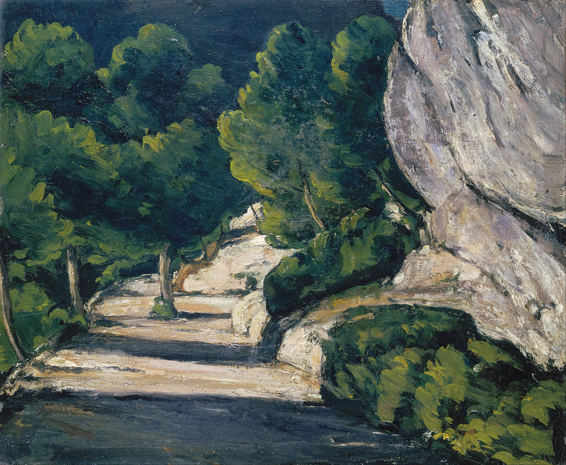 Reproduction du tableau « La Route forestière - Paul Cézanne » par Alpha Reproduction en peinture à l’huile