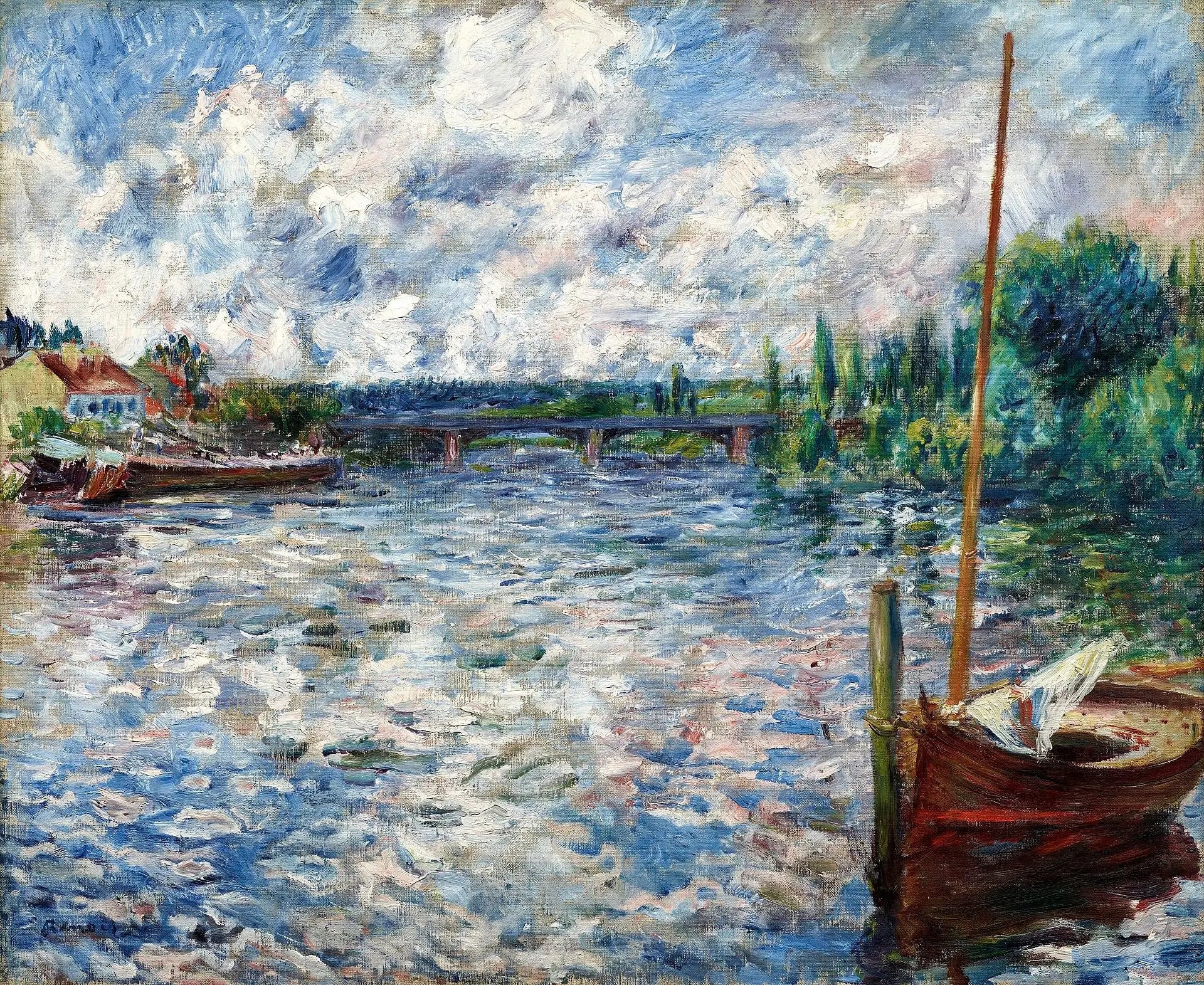 Reproduction du tableau « La Seine à Chatou - Pierre-Auguste Renoir » par Alpha Reproduction en peinture à l’huile