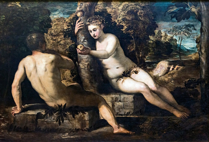Aadam ja Eevan kiusaus - Jacopo Tintoretto