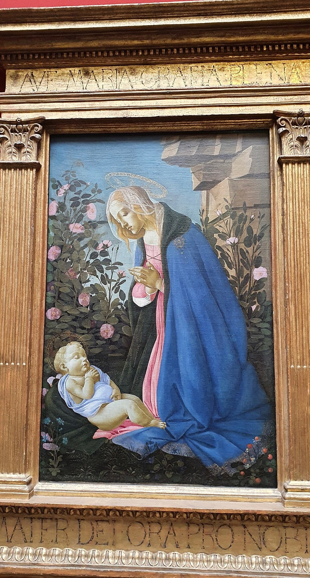 Neitsyt palvova nukkuvaa Jeesus-lasta - Sandro Botticelli
