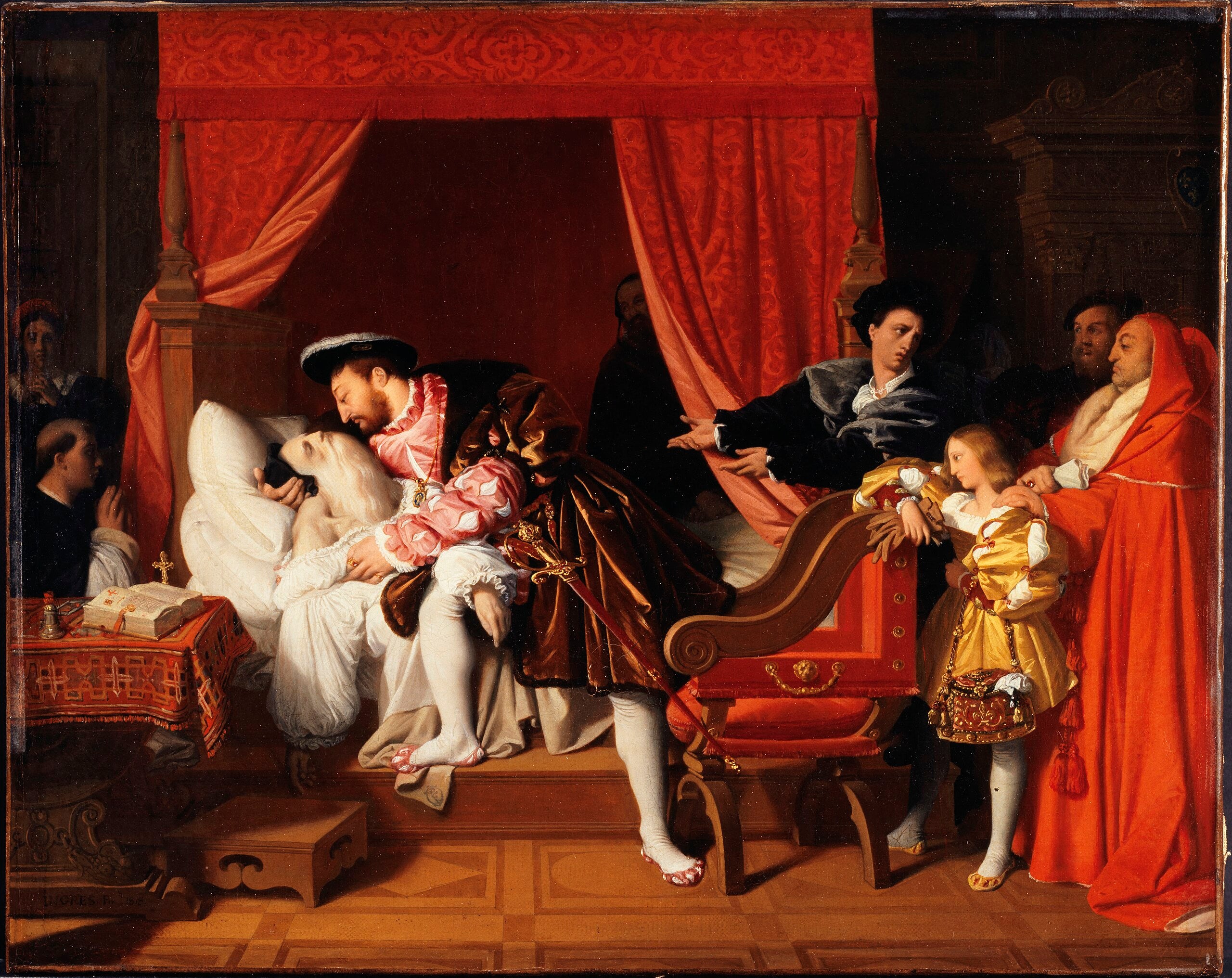 Leonard da Vincin kuolema - Jean-Auguste-Dominique Ingres