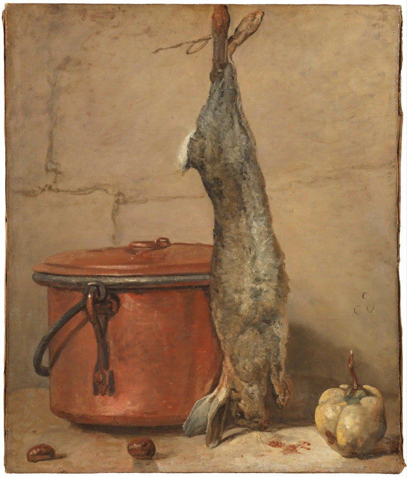 Lapin ja kuparinen kattila - Jean Siméon Chardin