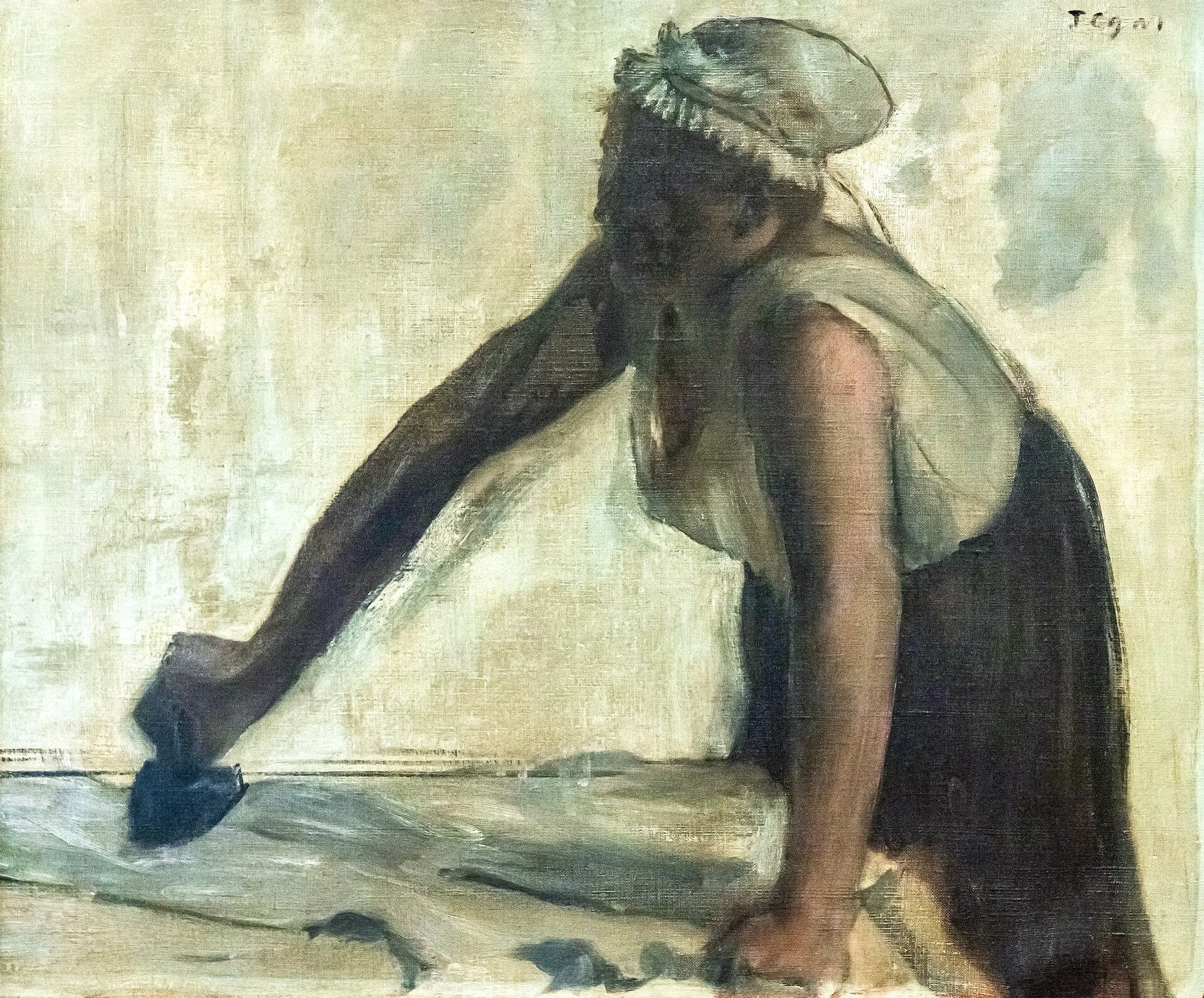 Takavalossa oleva silittäjä - Edgar Degas