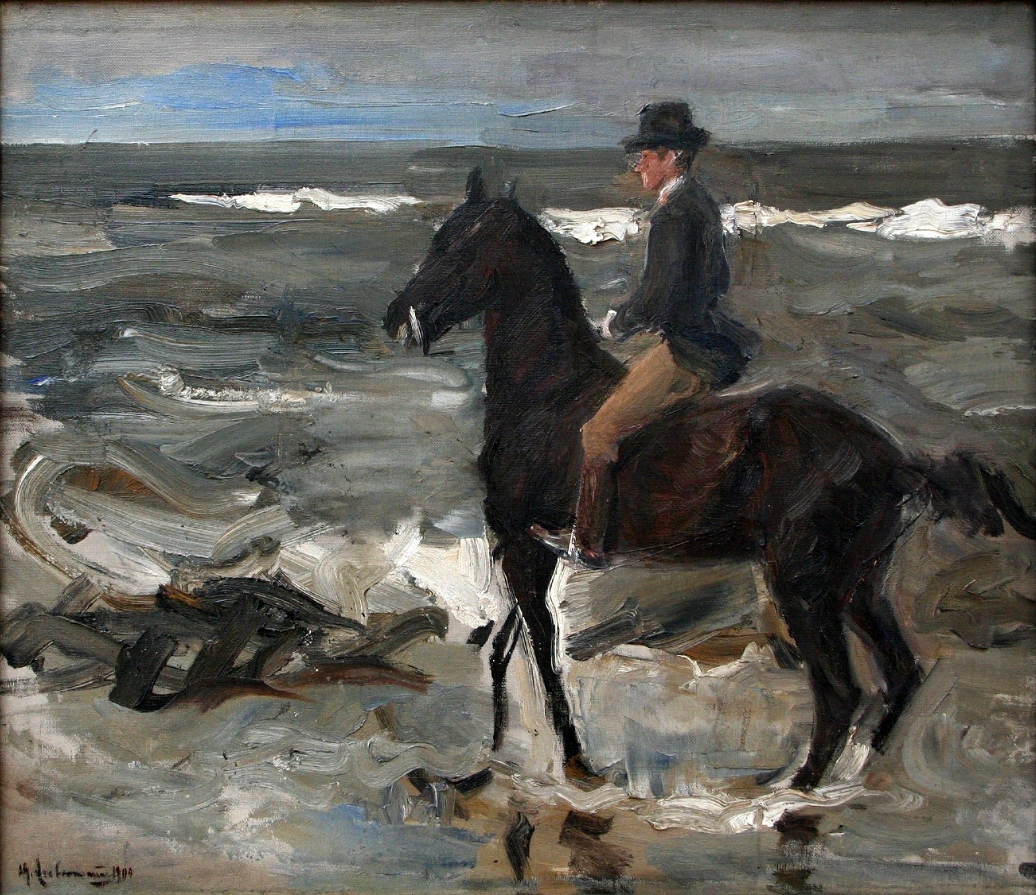 Ratsastaja rannalla - Max Liebermann