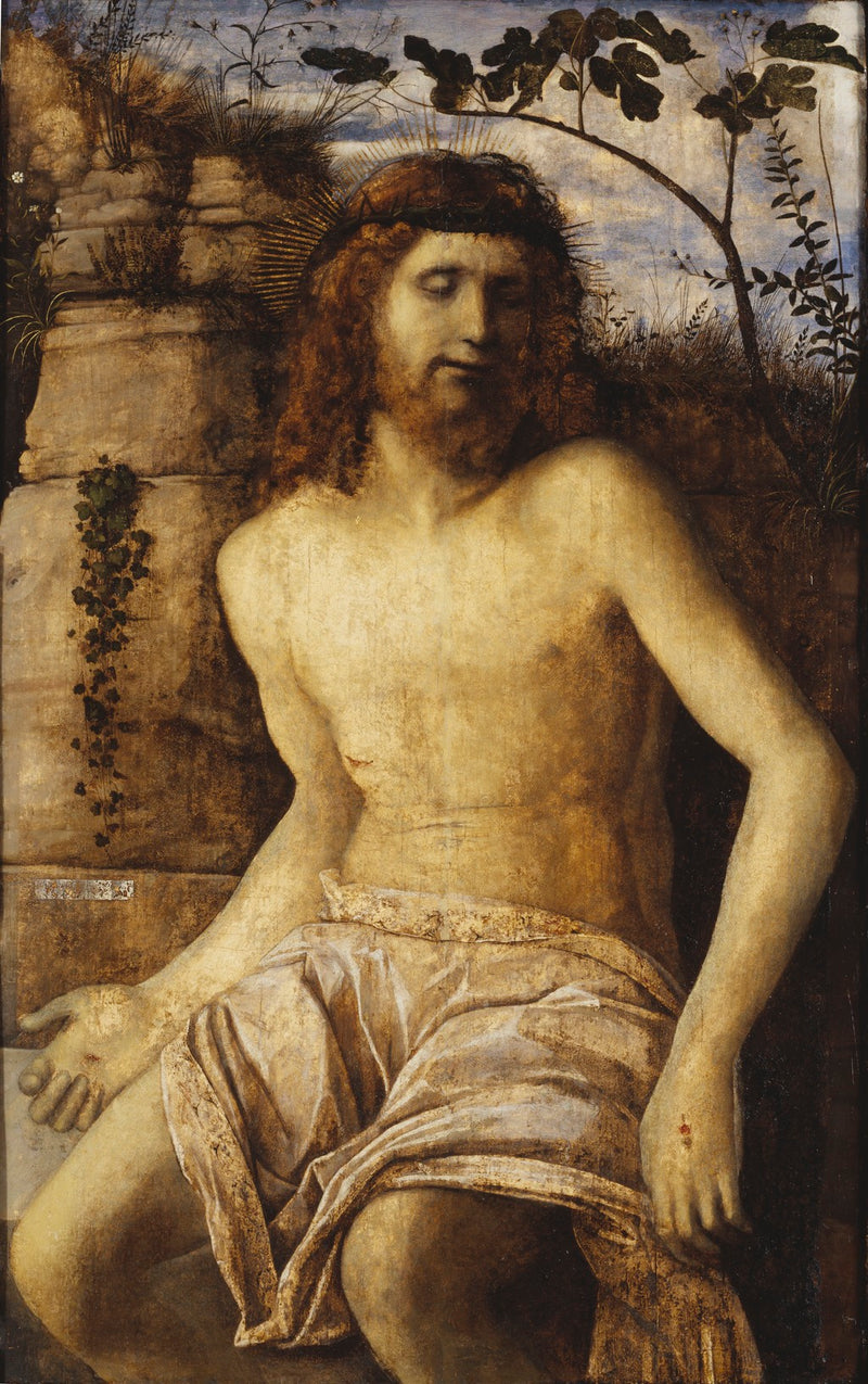 Ristiinnaulittu Kristus piikkikoristeilla - Giovanni Bellini