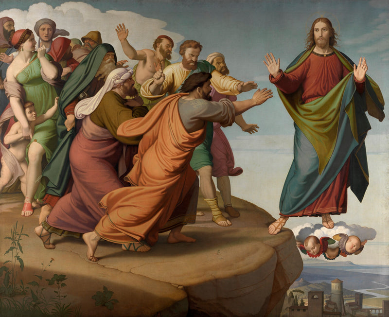 Kristus pakenee fariseuksia - Johann Friedrich Overbeck