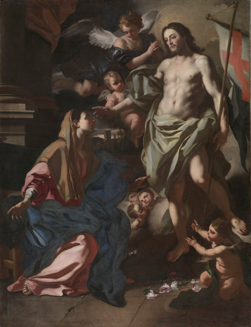Ylösnoussut Kristus ilmestyy Neitsyt Marialle - Francesco Solimena