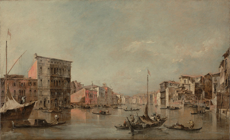 Venetsian suuri kanaali Palazzo Bembo kanssa - Francesco Guardi