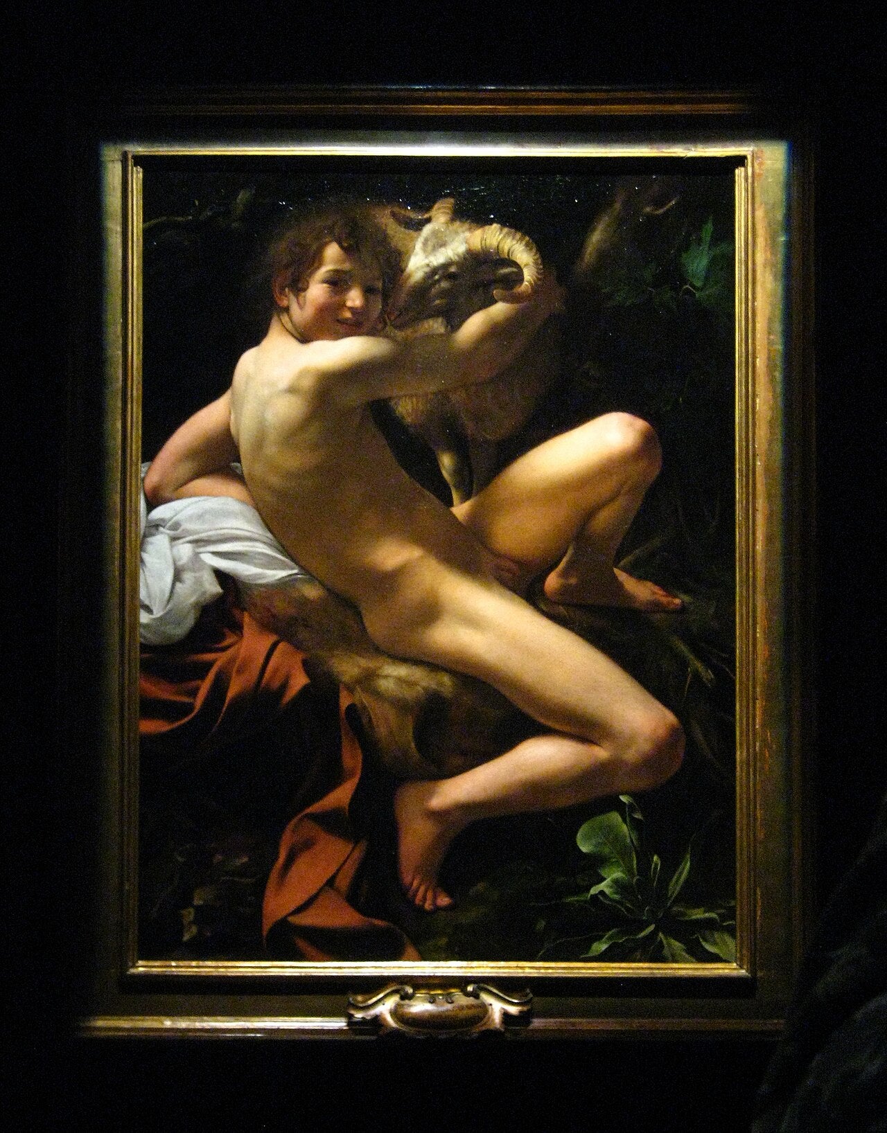 Nuori Johannes Kastaja lampaan kanssa - Caravaggio