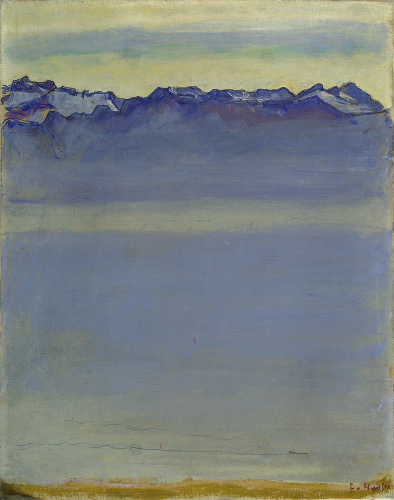 Genevenjärvi ja Savoyan Alpit - Ferdinand Hodler