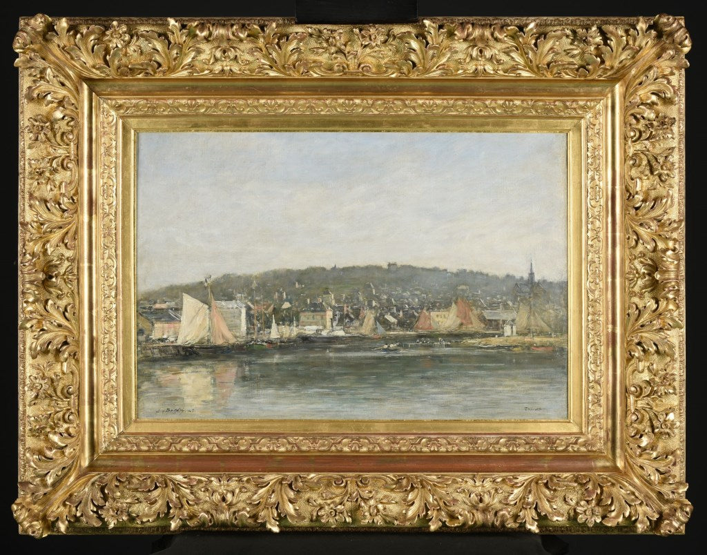 Trouvillen satama aamulla - Eugène Boudin
