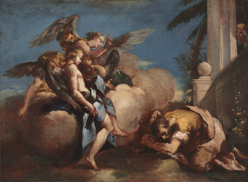 Aabrahamia ilmestyvät enkelit - Francesco Guardi
