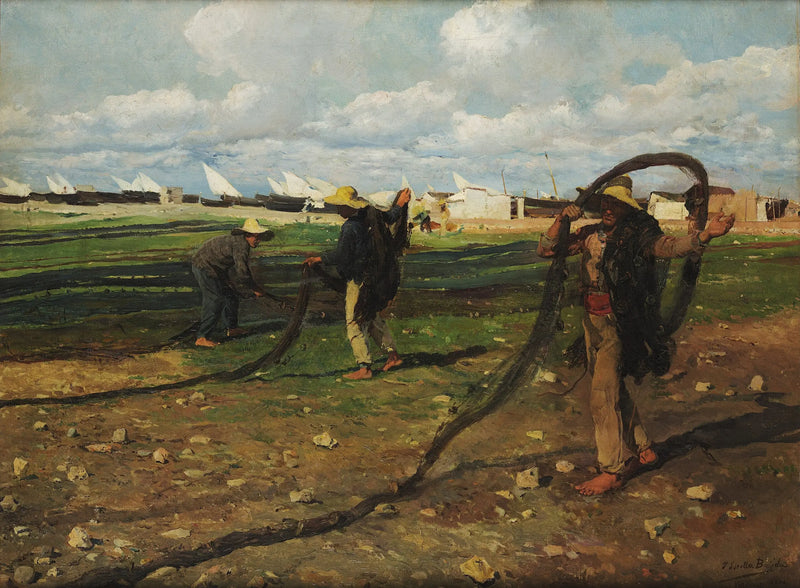 Kalastajat keräävät verkkojaan - Joaquín Sorolla