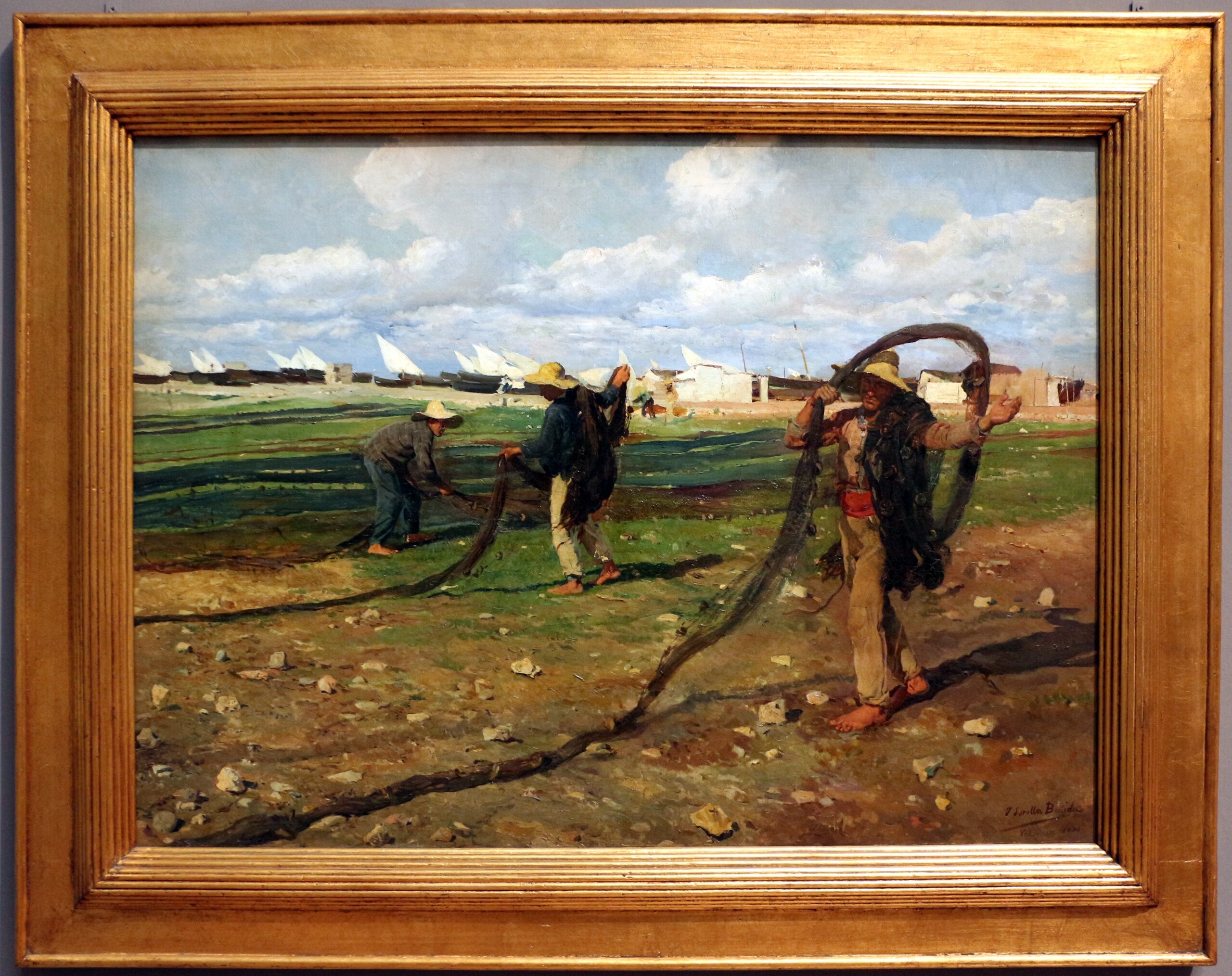 Kalastajat keräävät verkkojaan - Joaquín Sorolla