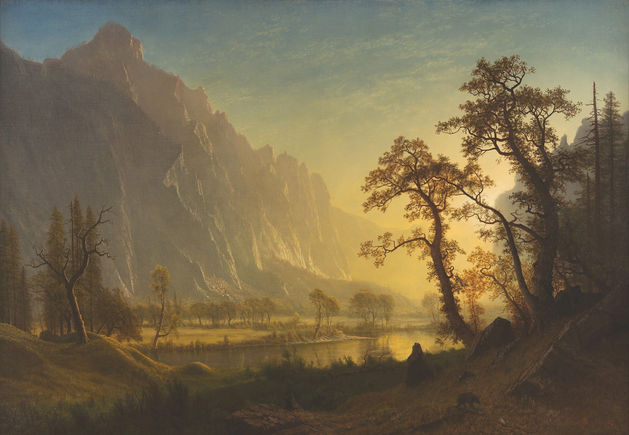 Lever de soleil, vallée de Yosemite - Albert Bierstadt