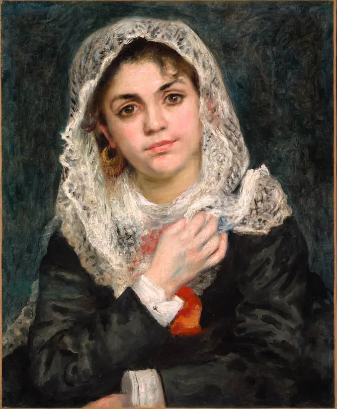 Lise valkoisessa huivissa - Pierre-Auguste Renoir