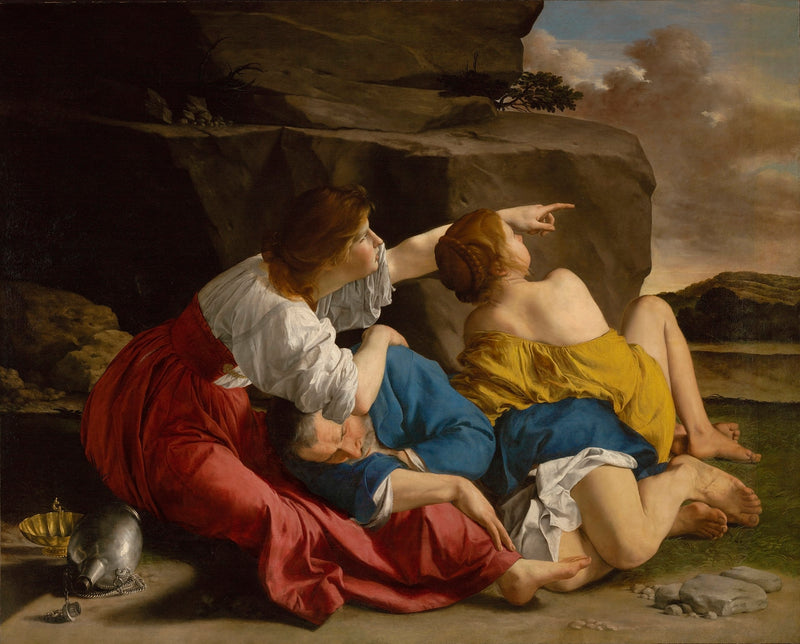 Loth ja hänen tyttärensä - Orazio Gentileschi
