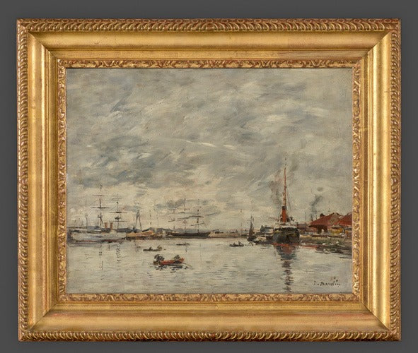Meri harmaassa säässä - Eugène Boudin