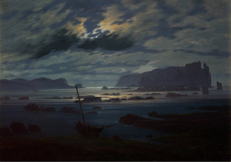 Pohjoinen meri kuuvalossa - Caspar David Friedrich