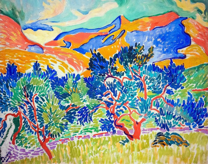 Montaikat Colliouren vuorilla - André Derain