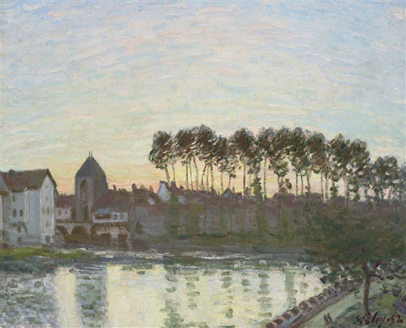 Reproduction du tableau « Moret-sur-Loing au soleil couchant - Alfred Sisley » par Alpha Reproduction en peinture à l’huile