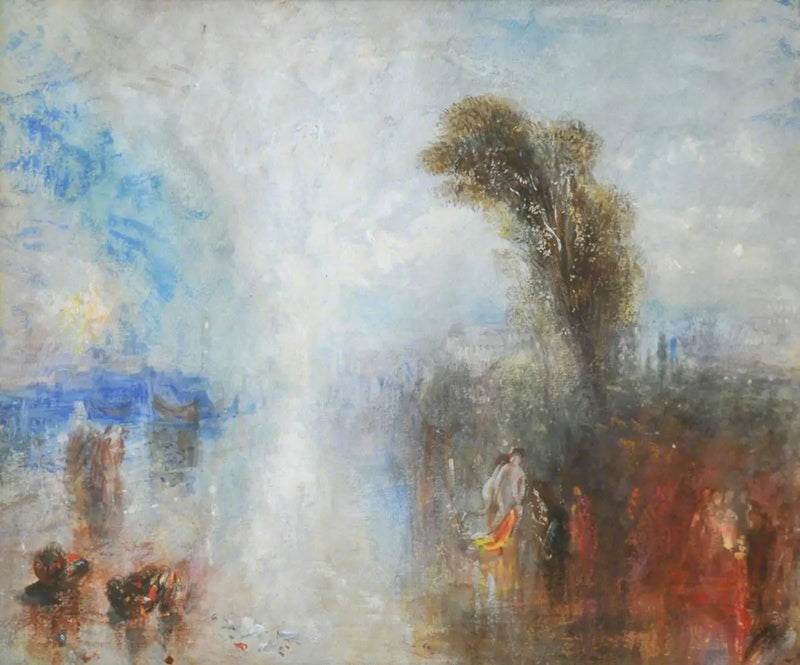 Neapolitan kalastajatyttöjen yllättämä kylpy kuunvalossa - J. M. W. Turner