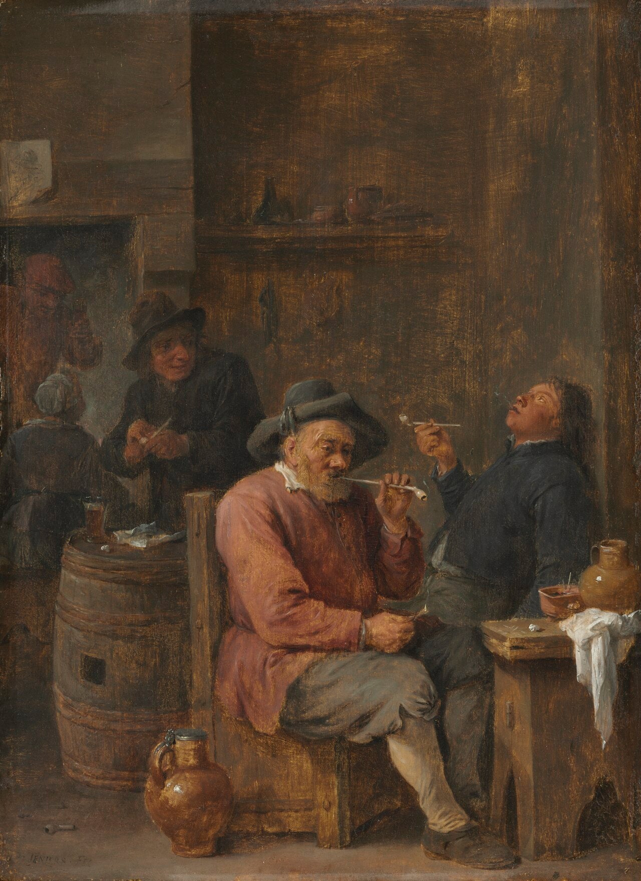 Paysans fumant dans une auberge - David Teniers le Jeune