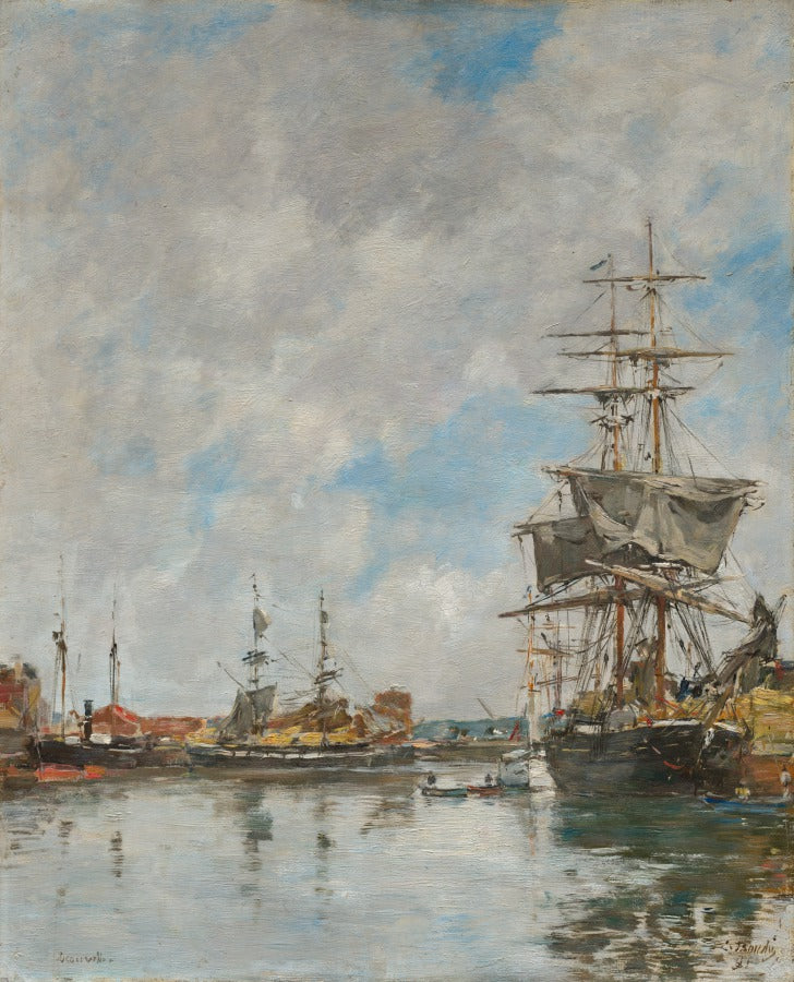 Reproduction du tableau « Port de Deauville - Eugène Boudin » par Alpha Reproduction en peinture à l’huile