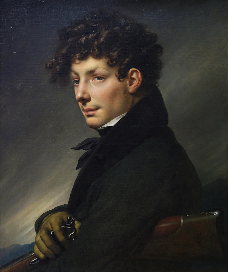 Nuoren miehen muotokuva metsästäjänä - Anne-Louis Girodet