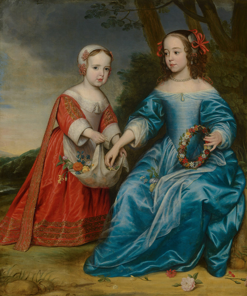 Prinssi Guillaume III:n ja hänen tätinsä Marie de Nassau'n muotokuva - Gerrit van Honthorst