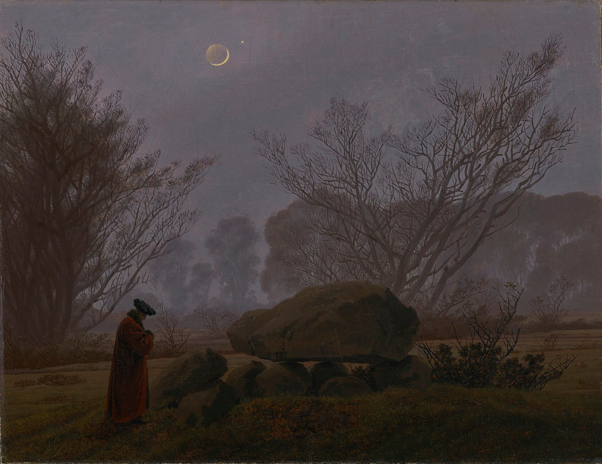 Kävely hämärässä - Caspar David Friedrich