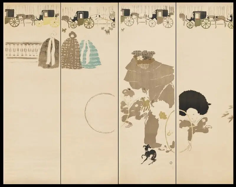 Nounoujen kävely, Fiacrejen frisi - Pierre Bonnard