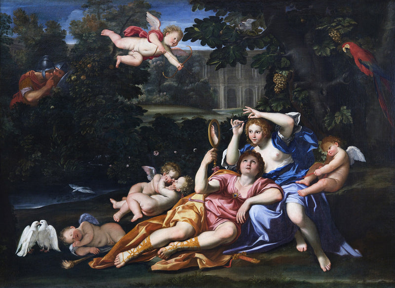 Renaud esittelee Armide-peilin - Domenichino