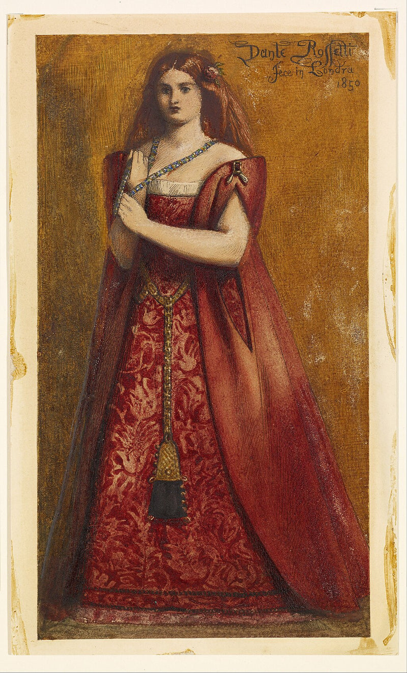 Rosso Vestita [Väritetty punaiseksi] - Dante Gabriel Rossetti